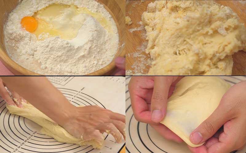 Cách làm bánh mì sữa nhân kem trứng bằng chảo không cần lò 04