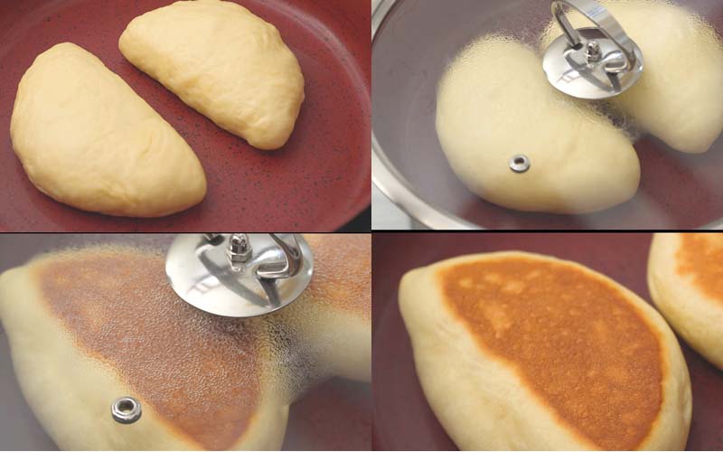 Cách làm bánh mì sữa nhân kem trứng bằng chảo không cần lò 07