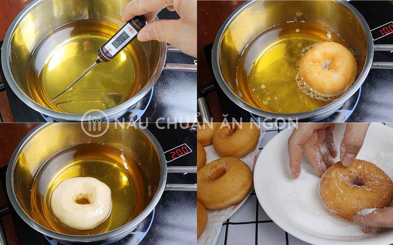 Cách làm bánh Donut tròn xoe mà Không cần khuôn 06