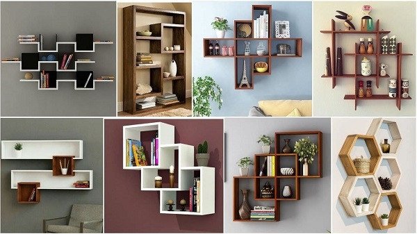 Bằng cách kết hợp các vật liệu, màu sắc và phụ kiện trang trí, bạn có thể bày trí những kệ ô vuông đẹp mắt và ấn tượng cho phòng khách.