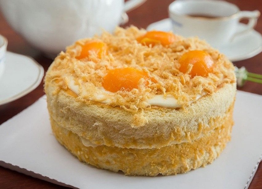 Bánh bông lan trứng muối phô mai tan chảy siêu hấp dẫn