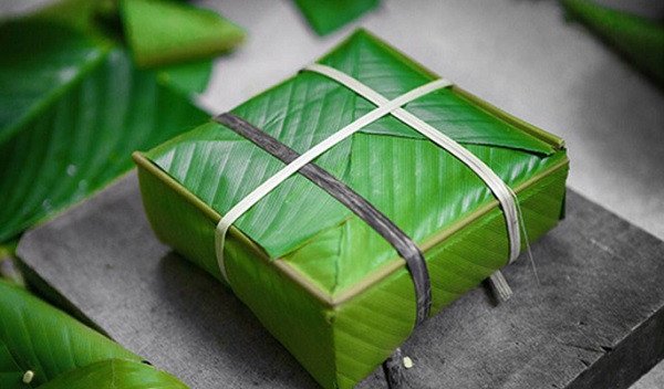 Bánh chưng chay truyền thống, nhân nấm và hạt sen ngày Tết