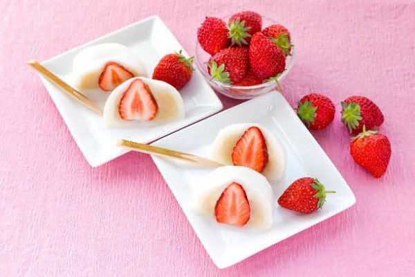 bánh Daifuku Mochi với lớp vỏ mềm nhân đậu đỏ