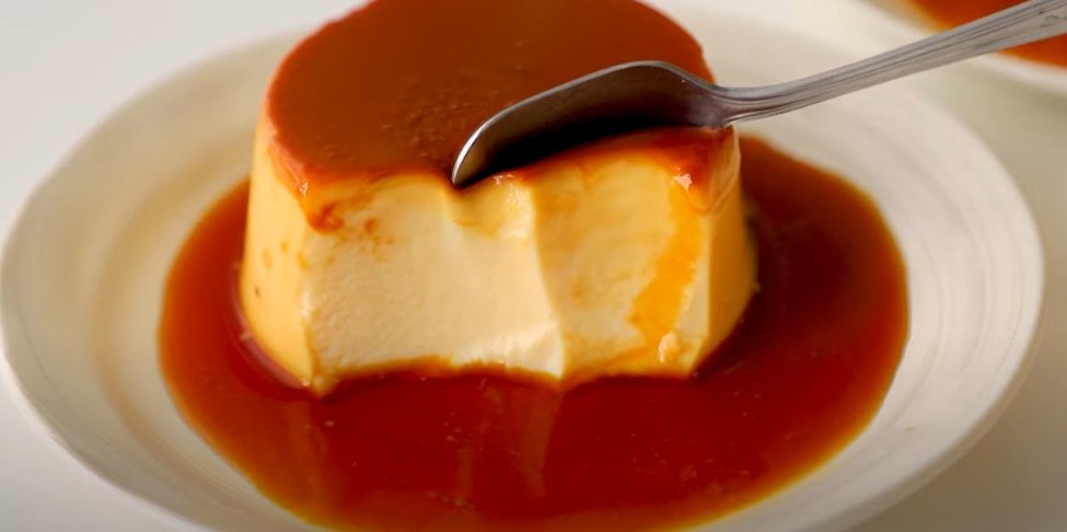 Bánh flan sau khi hoàn thiện thơm ngon