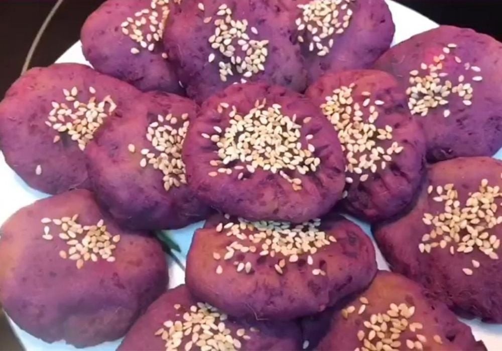 Bánh khoai lang phô mai tím thơm ngon, hấp dẫn