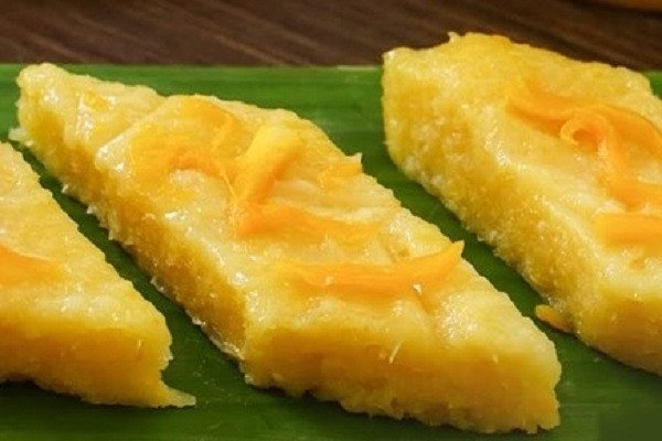 Bánh khoai mì mít hấp với sự hòa quyện hoàn hảo giữa vị bùi của khoai mì và hương thơm của mít