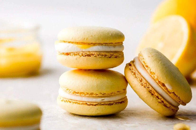 Bánh Macaron vị chanh chua ngọt thanh mát