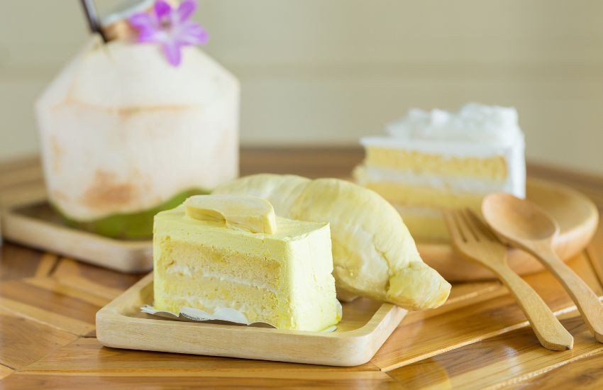 Bánh phô mai sầu riêng nướng cháy béo ngậy với nồi chiên không dầu