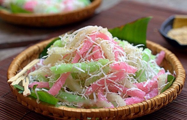 Bánh tầm khoai mì hấp dẫn, thơm ngon