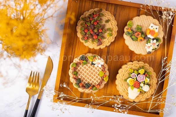 Bánh trung thu hoa nổi 3D đẹp mắt