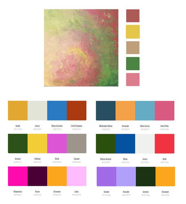 Bánh xe màu sắc minh họa phối màu bổ túc xen kẽ, tạo điểm nhấn độc đáo và thu hút