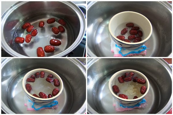 Bát yến chưng đường phèn táo đỏ ấm nóng, thơm ngon bổ dưỡng