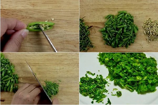 Bí quyết loại bỏ hạt ớt xiêm xanh khi làm muối ớt xanh tự làm