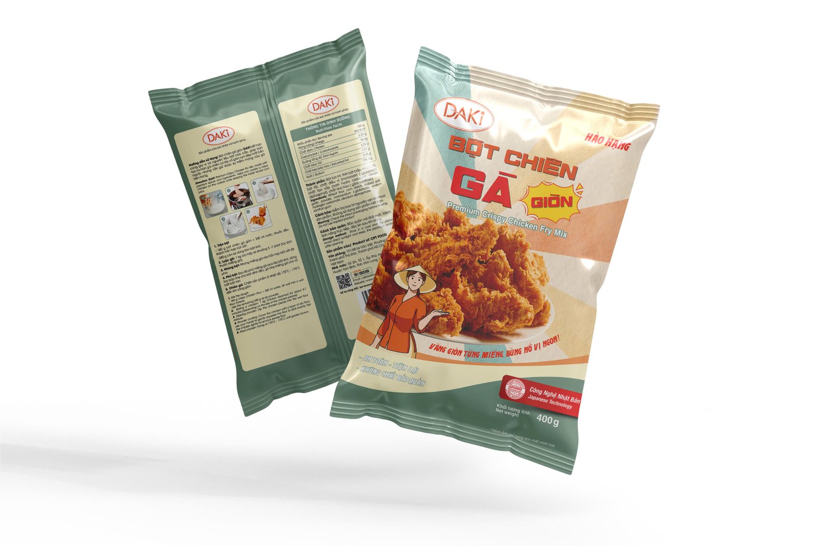 Bột chiên gà giòn DAKI vàng ươm chuẩn vị