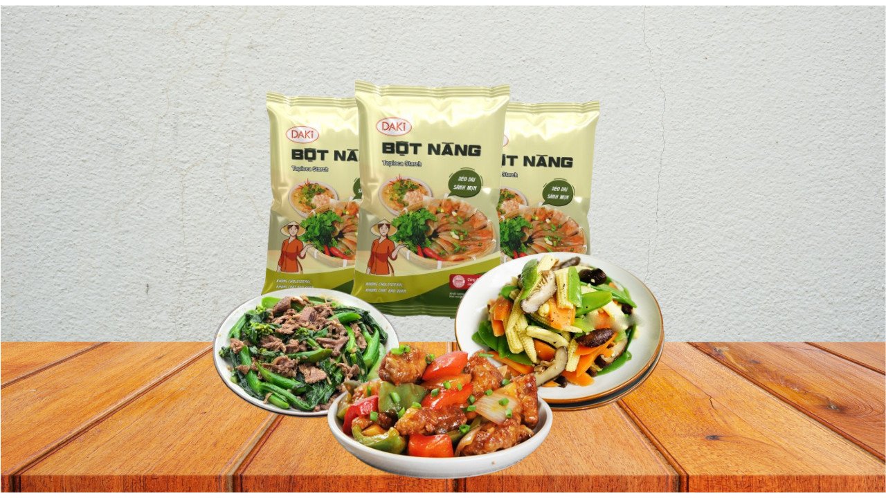 Bột năng giúp món xào có nước sốt sánh mịn, bóng đẹp