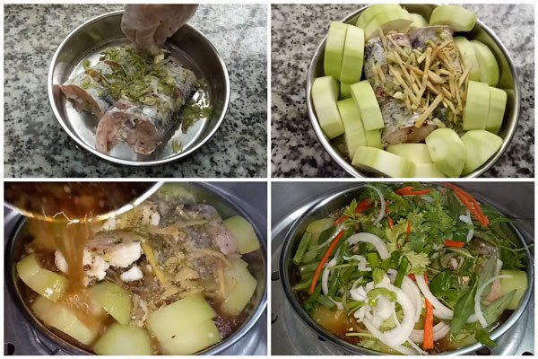 Cá lóc hấp bầu đơn giản mà ngon miệng