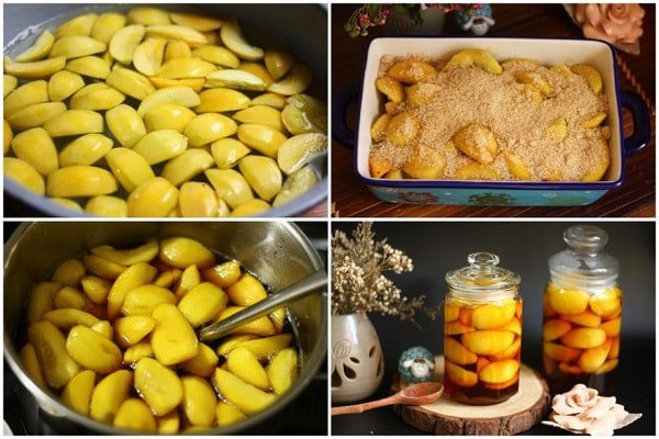 Các bước làm đào ngâm tại nhà từ đào tươi