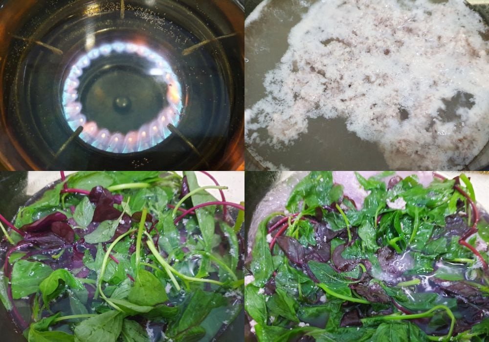 Các bước nấu canh rau dền thơm ngon