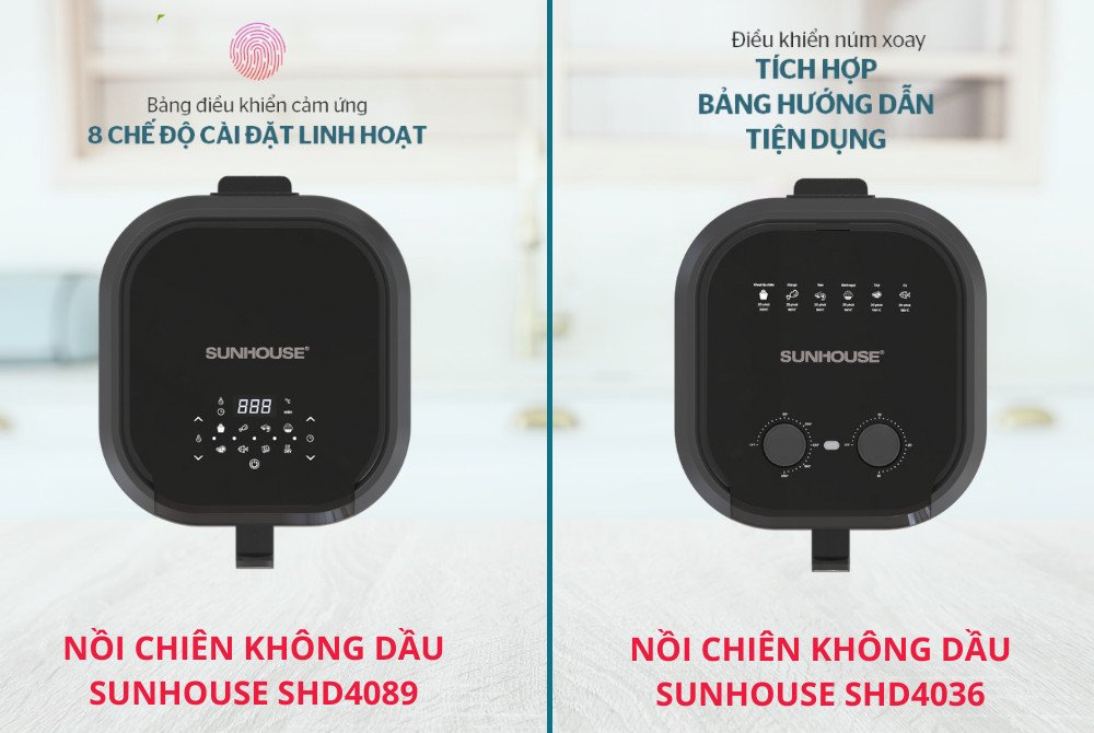 Các loại bảng điều khiển nồi chiên không dầu