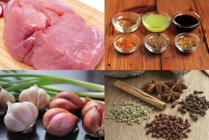 Các nguyên liệu cần thiết để chế biến món khô heo cay nồng, đậm vị bằng nồi chiên không dầu