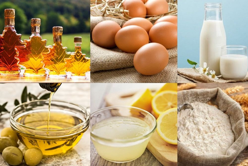 Các nguyên liệu cần thiết để làm bánh bông lan