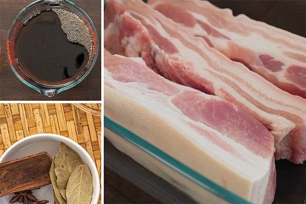 Các nguyên liệu độc đáo cho cách làm thịt ngâm nước mắm không luộc