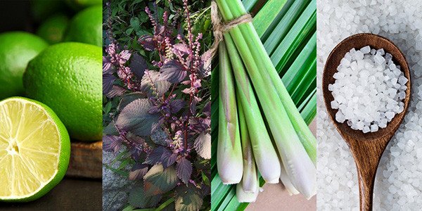 Các nguyên liệu tự nhiên như sả, chanh, gừng để xông hơi da mặt giúp thu nhỏ lỗ chân lông hiệu quả.