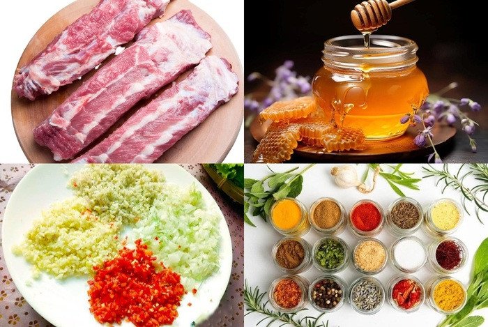 Các nguyên liệu tươi ngon cần thiết để chế biến món sườn nướng đậm đà hương vị