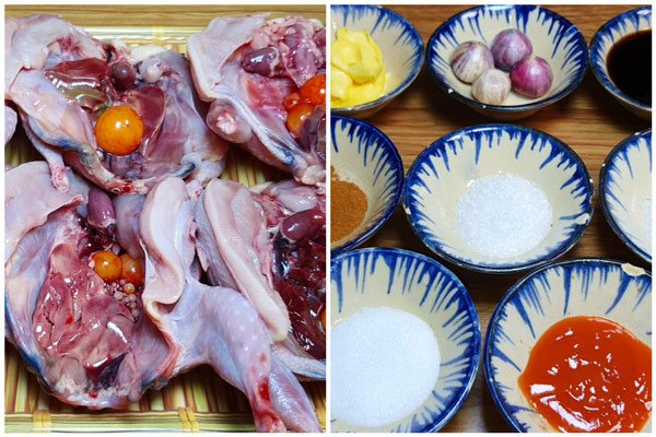 Bí Quyết Nấu Món Cút Chiên Bơ Giòn Rụm Đậm Đà Tại Nhà Các nguyên liệu tươi ngon chuẩn bị cho món cút chiên bơ tỏi hấp dẫn