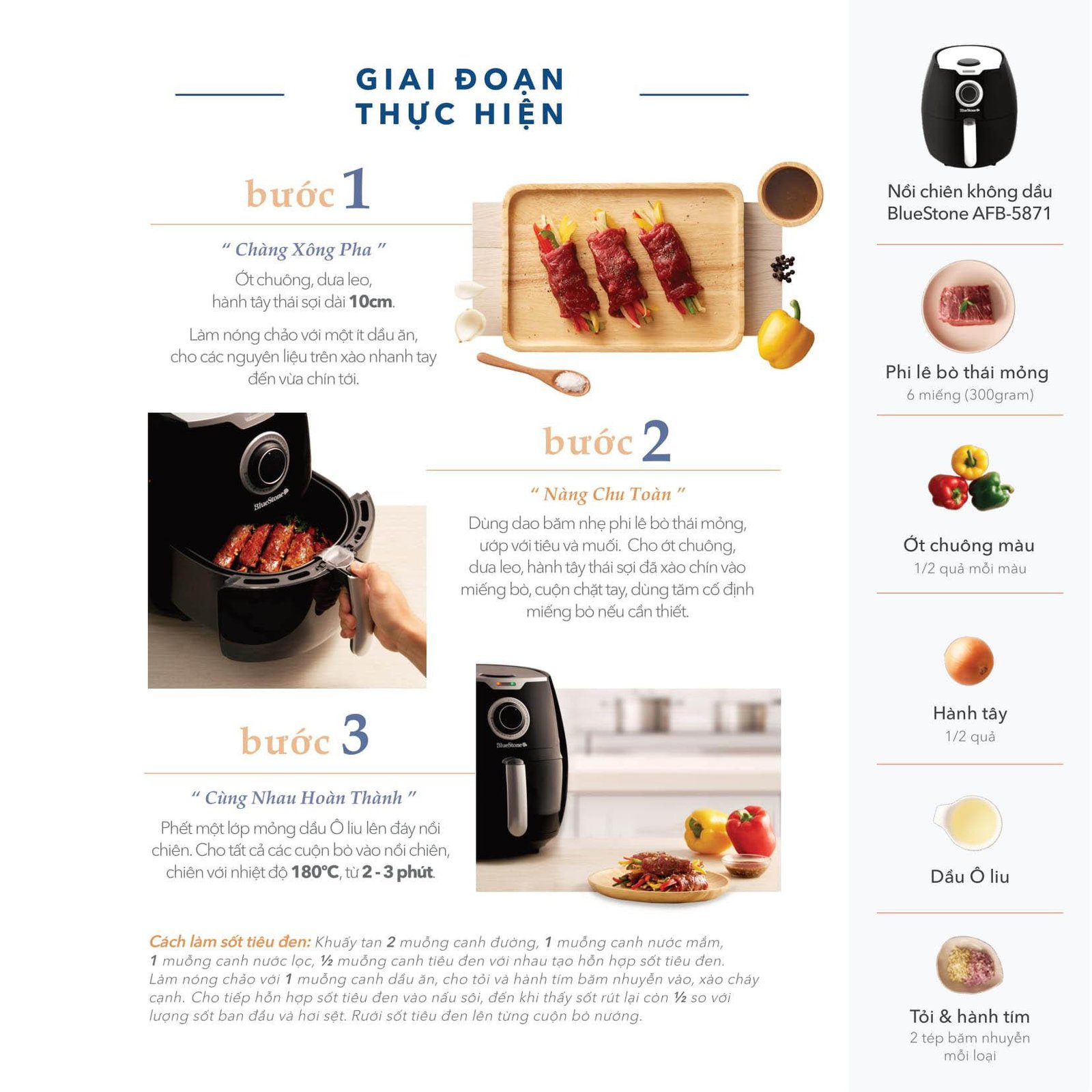 cách chế biến bò cuộn rau củ thơm ngon