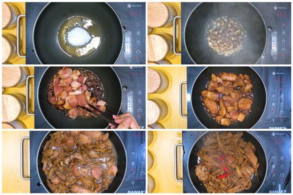 Cách kho măng khô với thịt heo ngày Tết