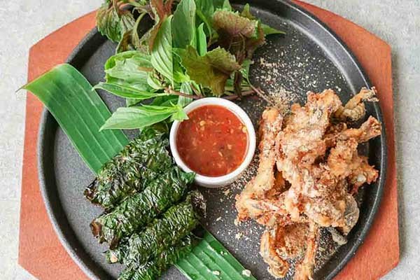 cách làm ếch nướng lá lốt thơm ngon