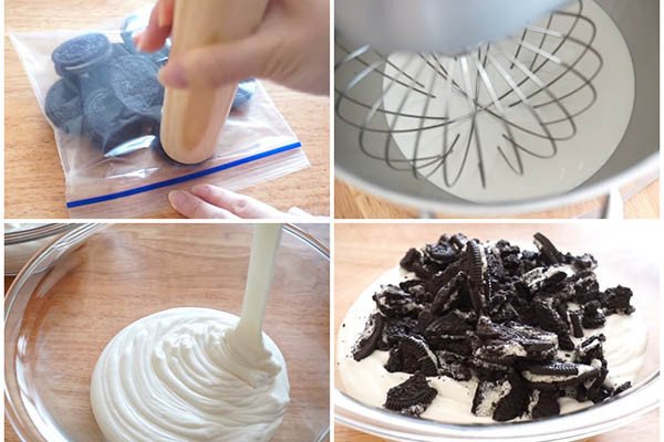 Cách làm kem oreo mịn màng cho bingsu tại nhà