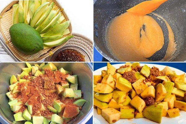 Cách làm xoài dầm mắm đường ngon