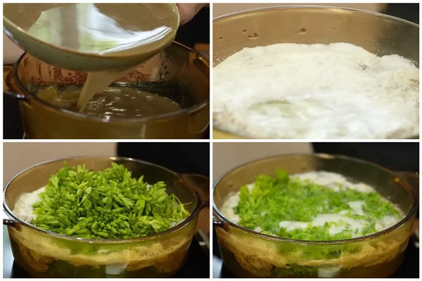 Cách nấu canh cua với hoa thiên lý thanh mát