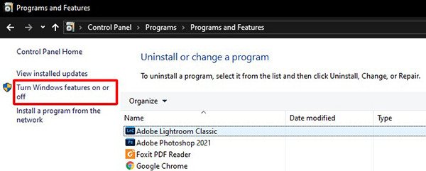 Cách xem phiên bản NET Framework trong Windows Features