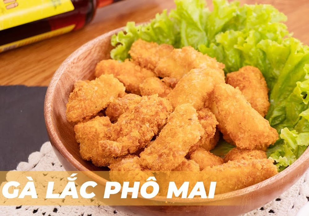 Cánh gà chiên lắc phô mai phủ bột vàng óng