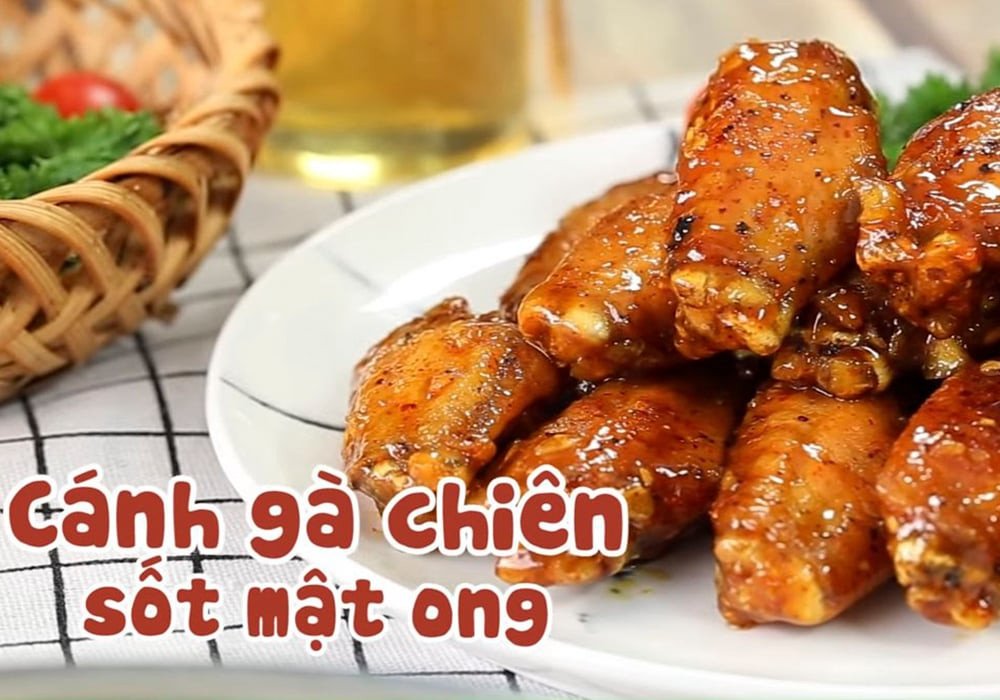 Cánh gà chiên mật ong bóng bẩy, đậm đà hương vị