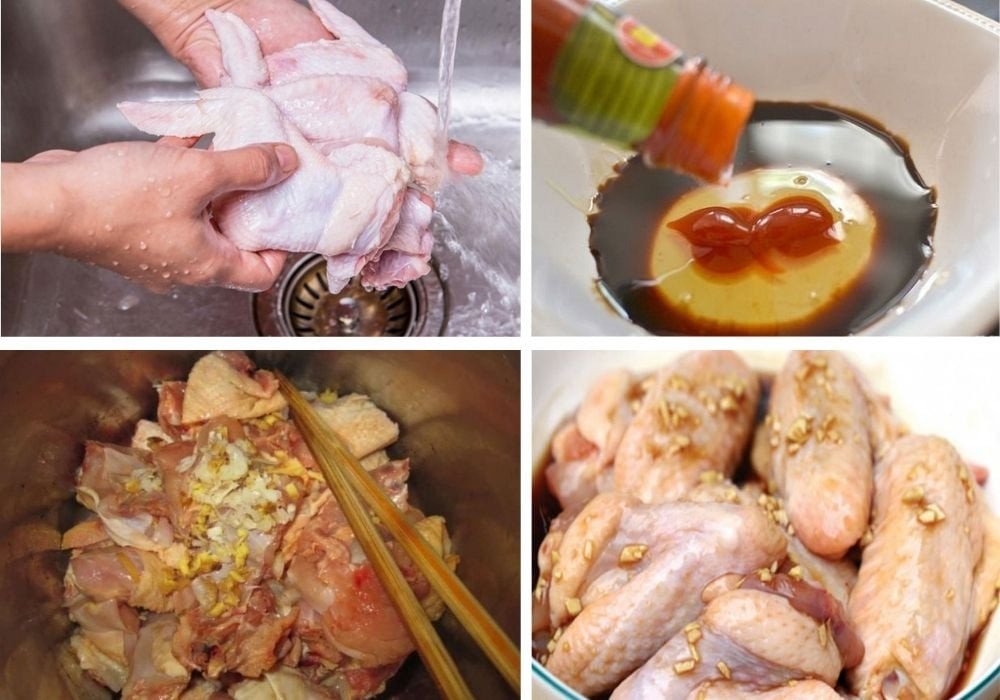 Cánh gà được tẩm ướp đậm đà với sốt mật ong đặc trưng
