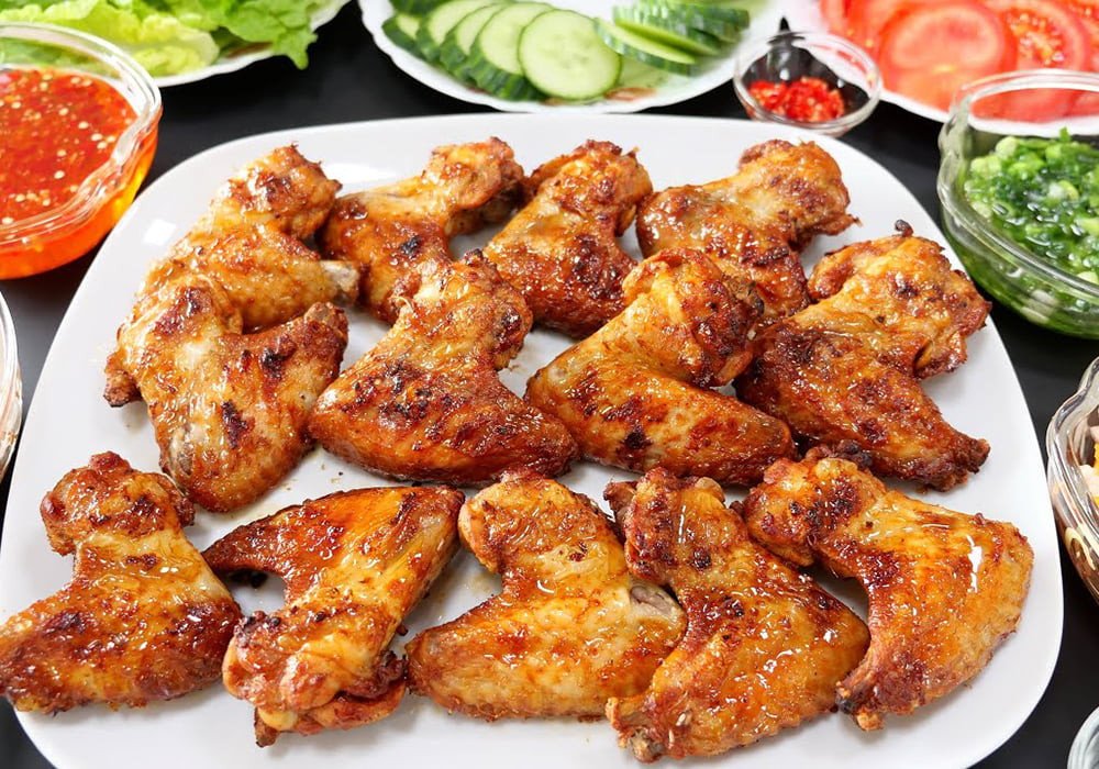 Cánh gà nướng vàng ruộm thơm lừng