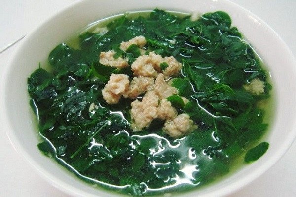 Canh rau ngót thịt băm ngọt mát