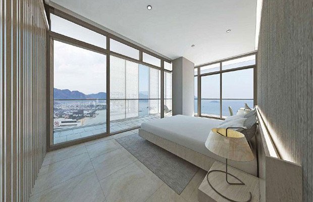 Cấu trúc một unit hotel với các tầng phòng và khu tiện ích