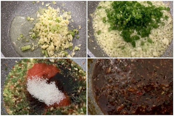 Chảo nước xốt bánh tráng trộn đơn giản