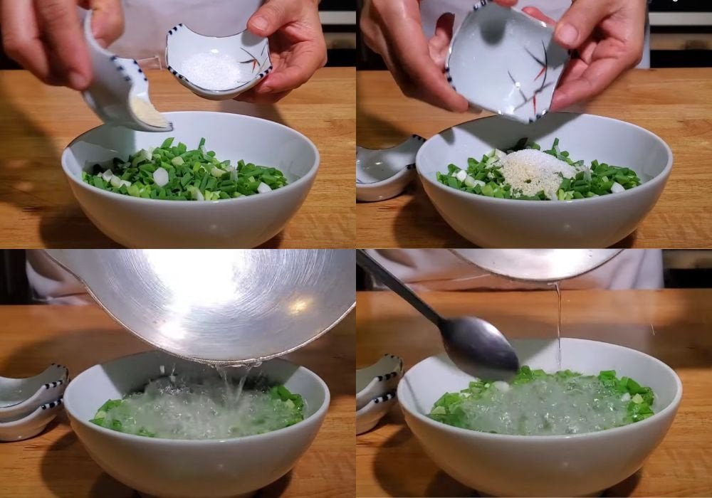 Chế biến mỡ hành xanh mướt, thơm ngon