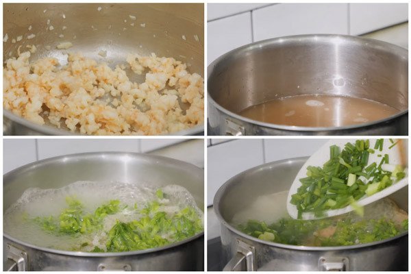 Chén canh hoa thiên lý nấu tôm hấp dẫn