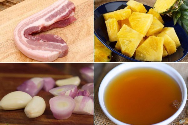 Chọn nguyên liệu tươi ngon cho món thịt kho dứa
