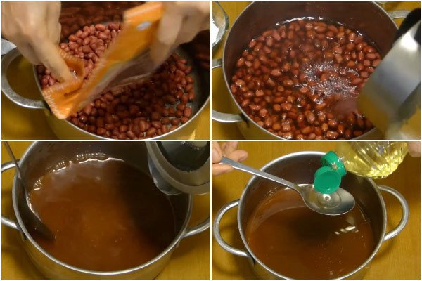 Chuẩn bị hỗn hợp xốt húng lìu để ướp đậu phộng rang