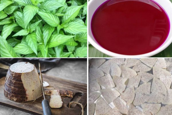 Chuẩn bị nguyên liệu bánh khoai môn hấp