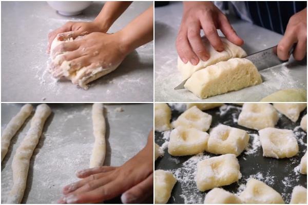Chuẩn bị nguyên liệu làm bột chiên kiểu Ý