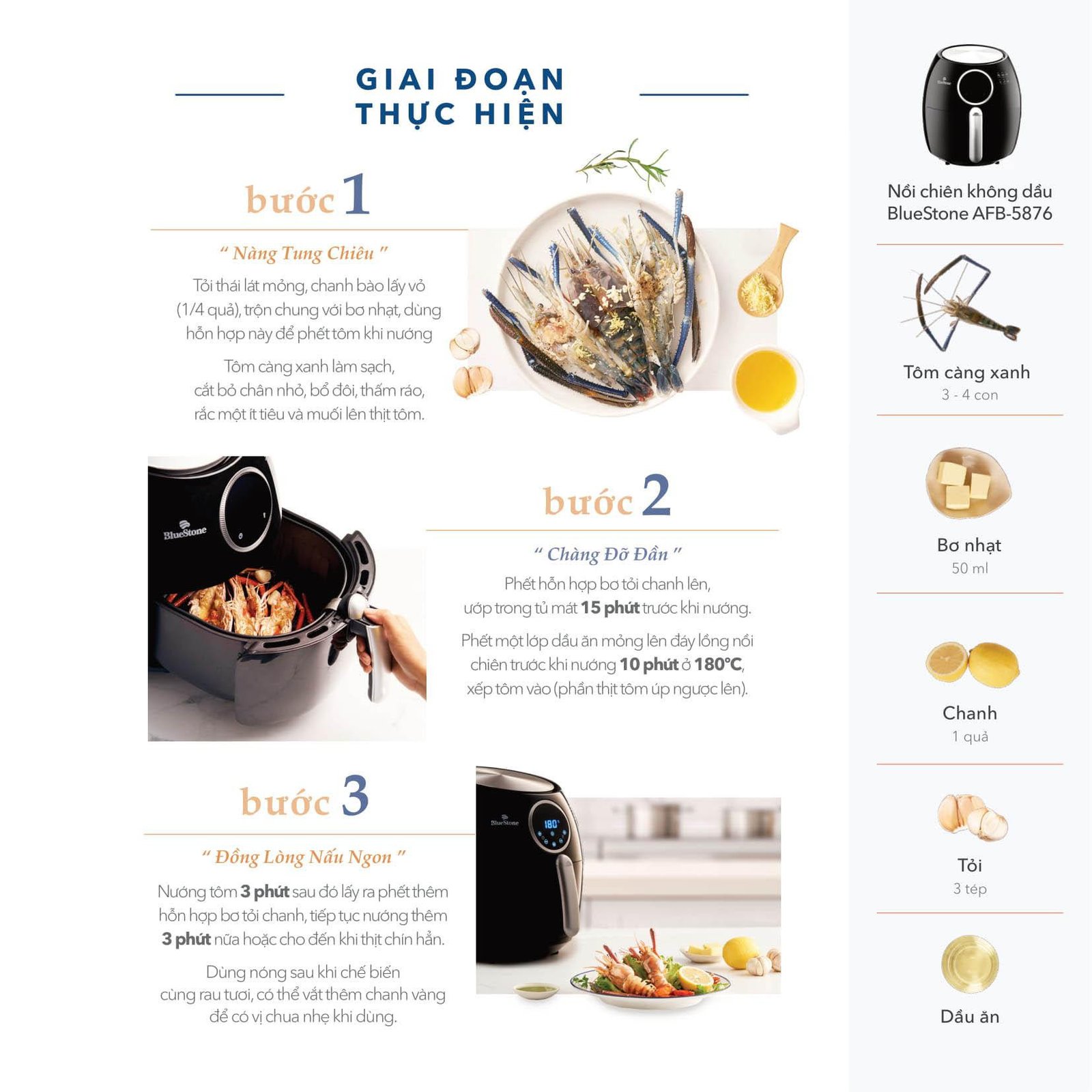 Chuẩn bị tôm càng xanh tươi ngon để nướng